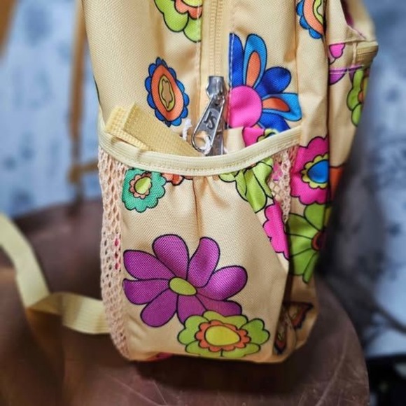 JanSport Cross Town Backpack with Water Bottle Pocket Power To The Flower - Picture 6 of 8